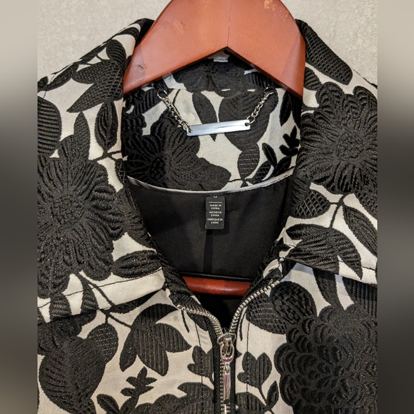 Women's WHITE HOUSE BLACK MARKET holiday zip up blazer size 6 WHBM - Picture 8 of 8